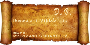 Devecseri Viktória névjegykártya